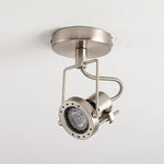 projecteur industrial vintage flexible metal plafonnier réglable moderne argenté lumière rail électrique