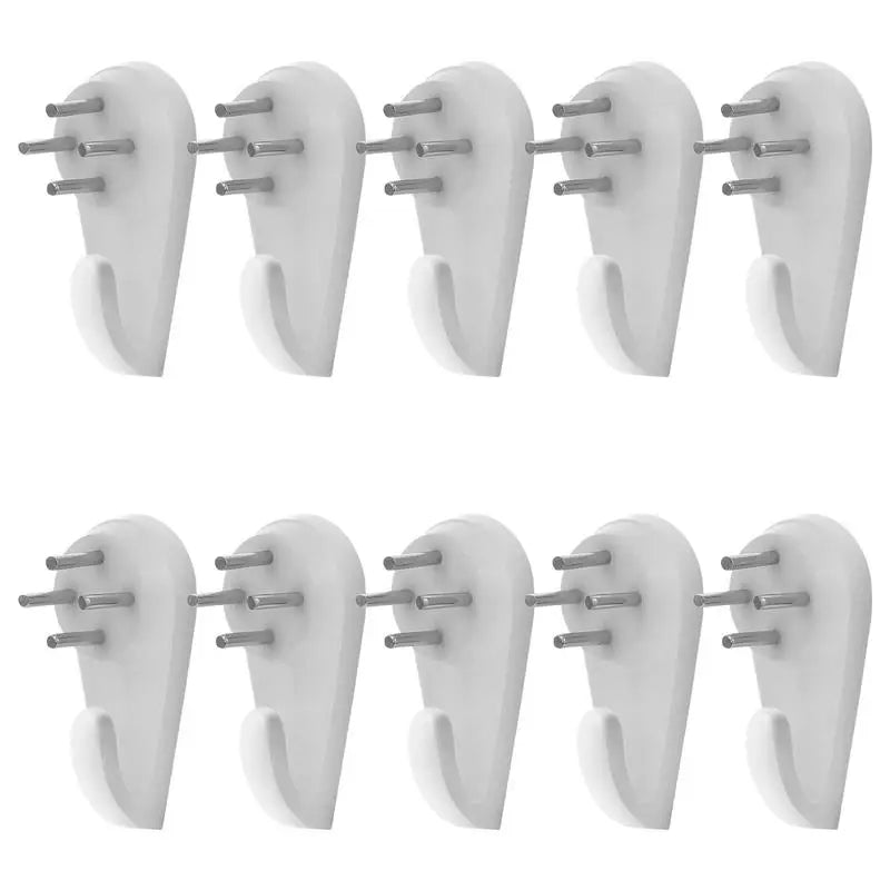 crochets suspension blancs 10pcs rondeaux métalliques noirs traceless invisible mural moderne fixations