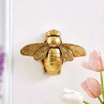 figurine abeille dorée résine décoration moderne intérieure salon réaliste sculptée adhésif