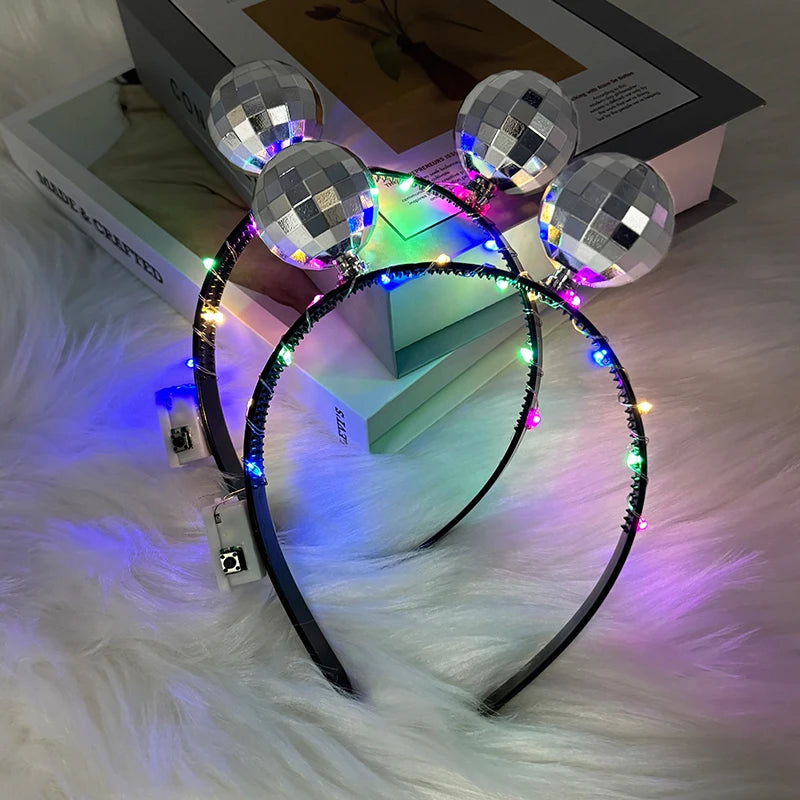 couronne cheveux strass miroir noir argenté moderne festif mariage anniversaire fête enfants noël