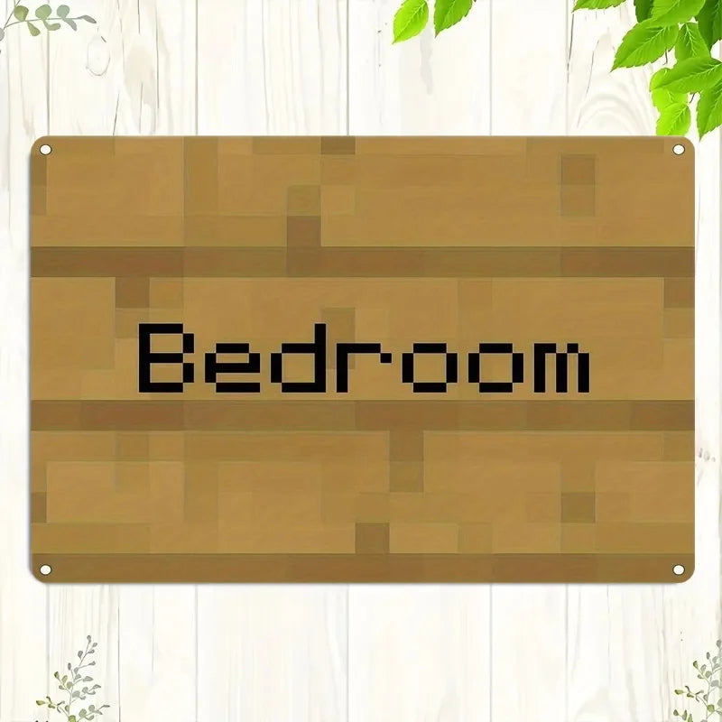 panneau decoratif bedroom retro pixel art imitation bois mural facile chambreOpaque marbrure fer decoration
