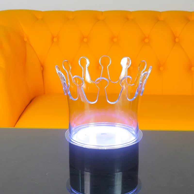 support bouteilles transparent moderne couronne led rechargeable bouteilles bière table bar champagne vin