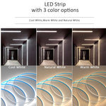 ruban led 24v 120leds blanc froid chaud moderne adhésif contrôleur