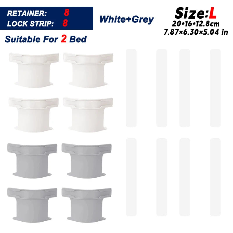 supports drap blancs modernes clips anti dérapants 500 pièces lit familial sécurité maison