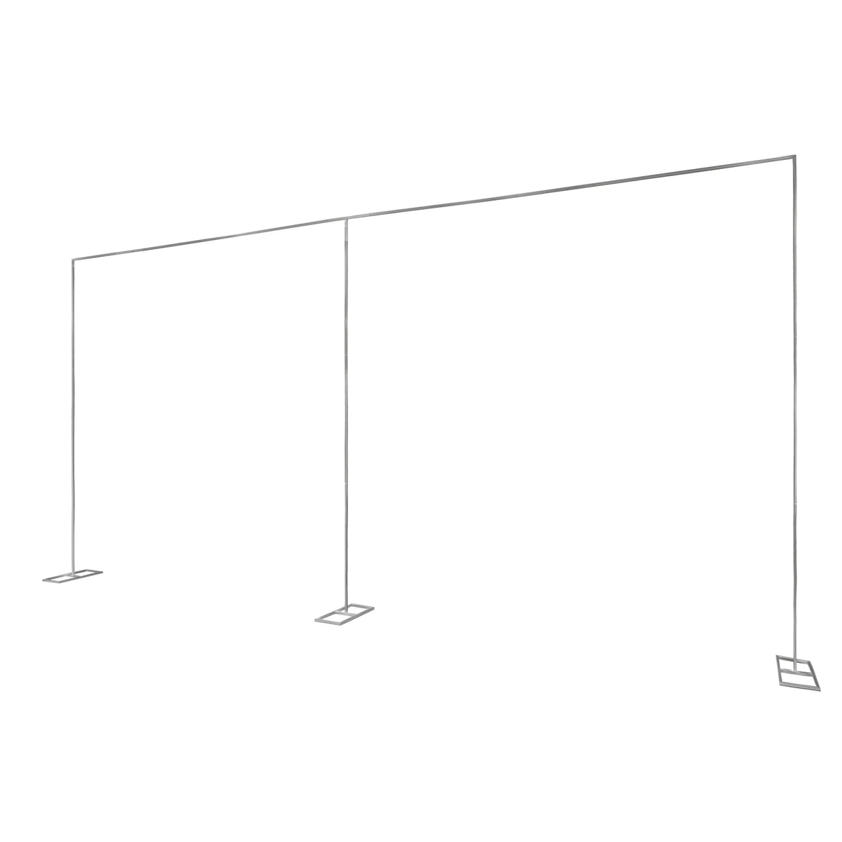 structure cadre mariage argenté moderne plaque carrée 3x6m lisse opacité