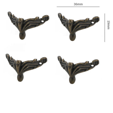 supports meuble or ornements floraux classiques métalliques argentaires brocantiers 36mm 38mm