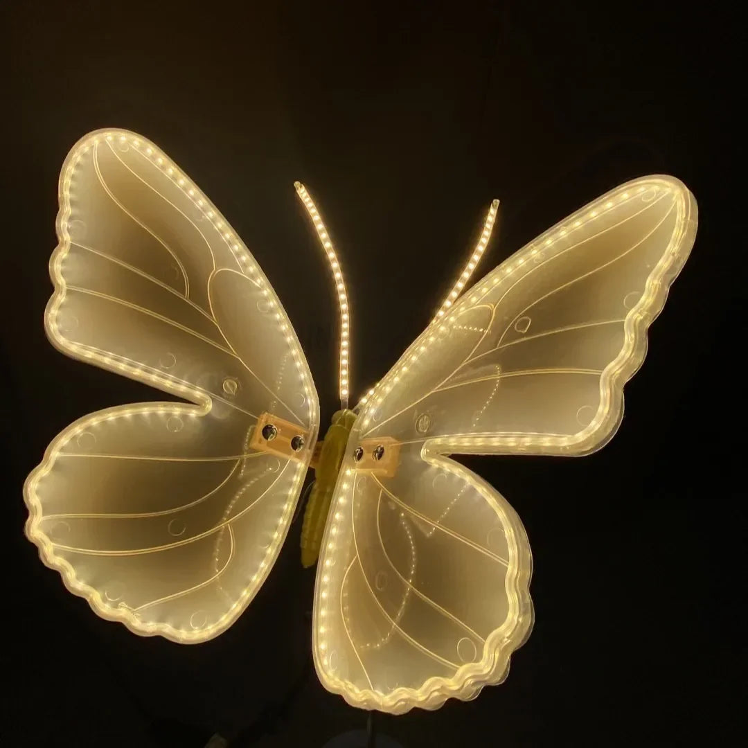 papillons lumineux blancs moderne clips anniversaire mariage fêtes nouvel an événements anniversaires