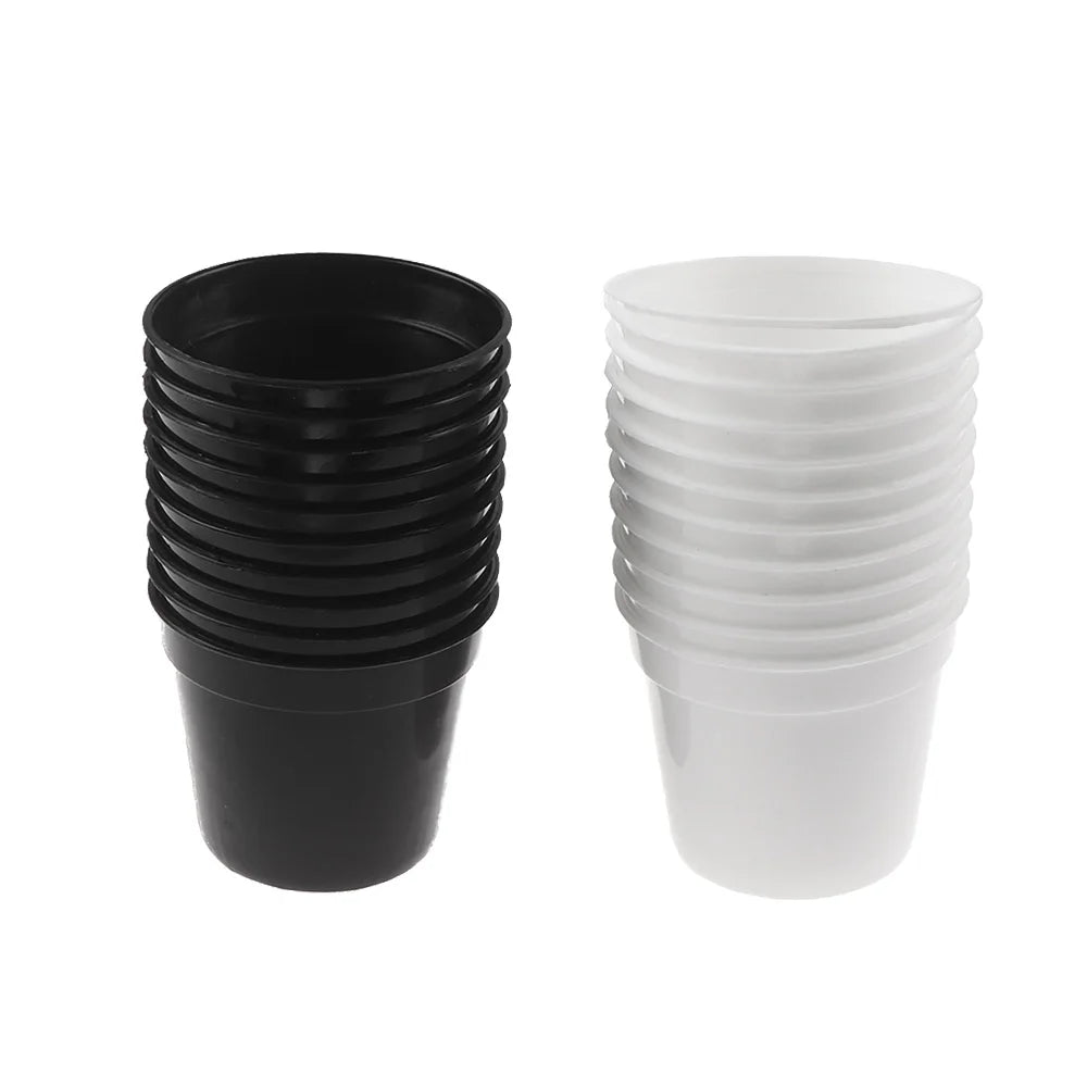 jardinière moderne pots plastique noir blanc succulente drainage plante verteintérieur minimaliste