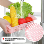 panier rangement moderne perforé beige bleu rose respectueux environnement organiser réfrigérateur congélateur transparent almacenamiento