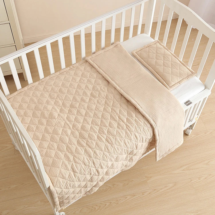 couverture bébé muslin coton solide beige géométrique hiver automne simple