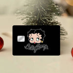 autocollants cartes bancaires waterproof dessin animé betty boop romantique rébellions pop art papier adhésif
