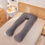 coussin maternité velours bleu clair noir gris confort polyester dimension 70x130cm