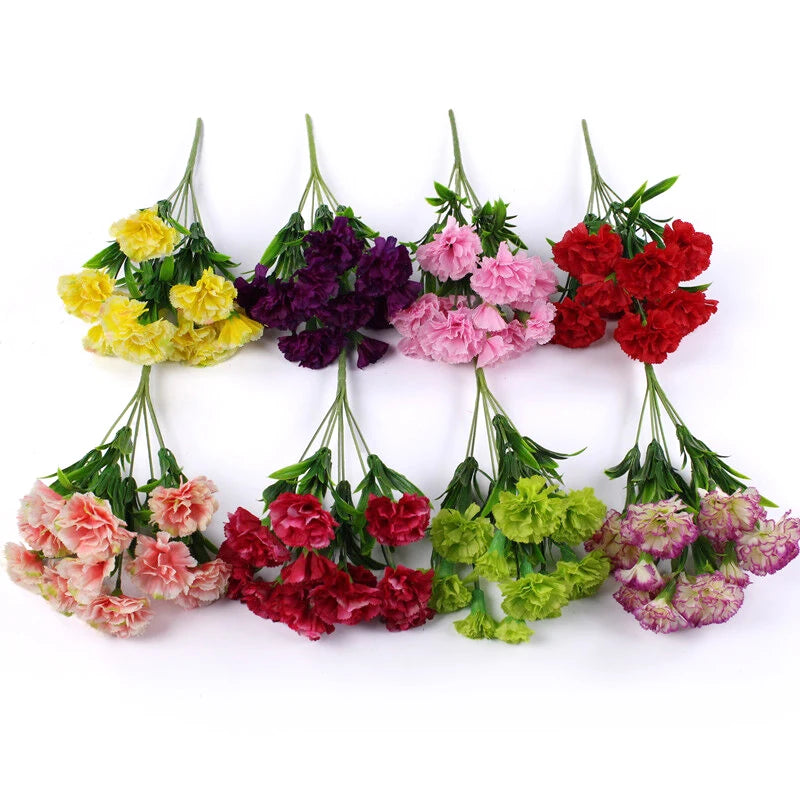 décoration extérieure moderne bouquet fleurs artificielles jaune rose rouge violet blanc simple minimaliste
