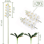 décoration intérieure orchidée artificielle blanc vert feuilles lisses moderne minimaliste maison mariage anniversaire