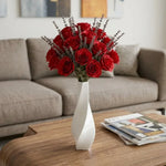 vase table moderne élégant verre cristal rose clair nœud doux