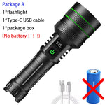 lampe torche noire orange rayées rechargeable led intense zoom tactique