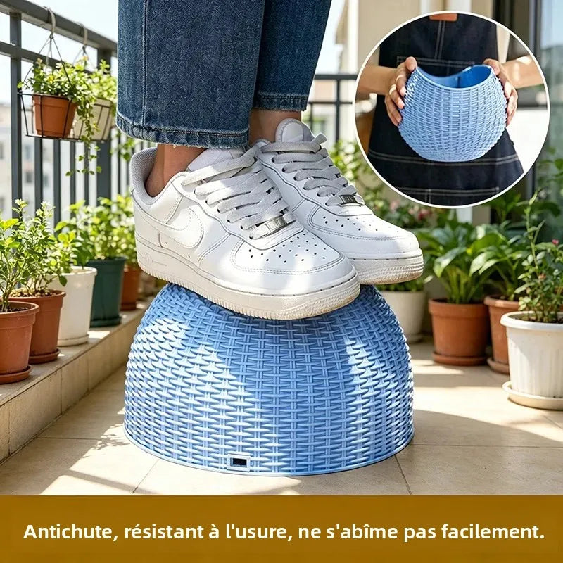 pots suspendus tressés noir blanc bleu moderne crochet chaine cloison autoarrosant