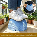 pots suspendus tressés noir blanc bleu moderne crochet chaine cloison autoarrosant