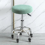 housse coussin tabouret rond velours beige moderne fixation protection siège fauteuil salon