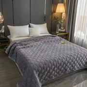 couvre lit matelassé velours doux motifs losanges gris vert orange moderne chambre lit decoration