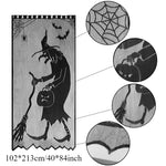 rideau halloween noir toile d'araignée chauves souris imperméable réutilisableextérieurintérieur