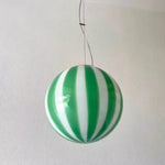 Suspension lumineuse moderne pince suspension câble blanc rouge vert rayures horizontales