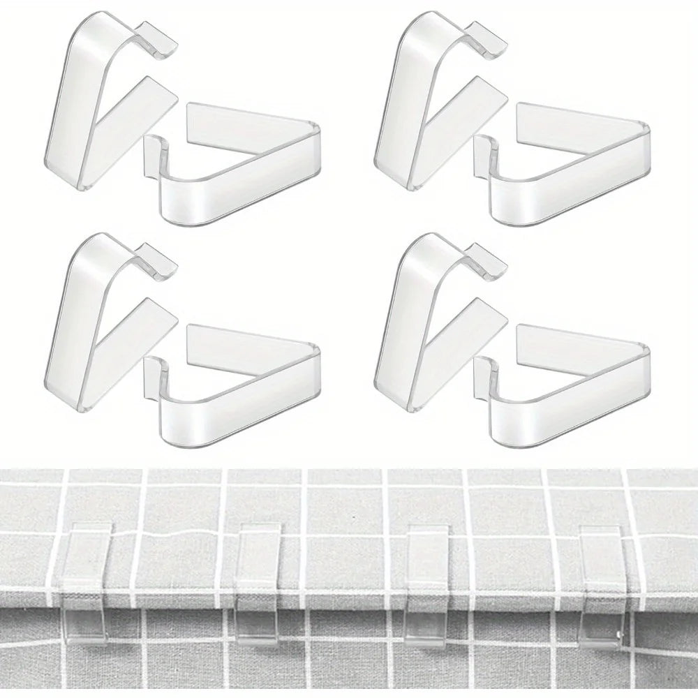 pinces nappe transparentes plastique utilitaires 24 pièces anti dérapantes support table minimaliste clips transparents
