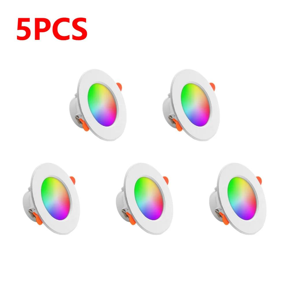 Spot LED intelligent blanc translucide moderne 113 50mm appairé bluetooth