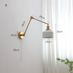 lampe murale moderne or blanc plissée cordon commande 29cm 16cm 24cm 14cm 30cm 17cm