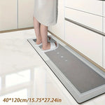 tapis sol gris moderne absorbant rapide antidérapant salle bain cuisine entree
