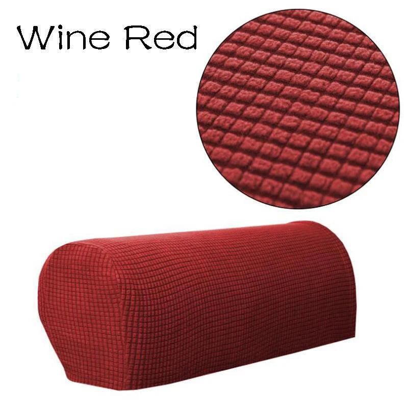 protège accoudoirs canapé tissu carreaux moderne adhésif rouge gris vert