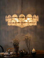 lampe suspendue moderne or vert ambre transparent salon restaurant chambre exposition cuisinehôtel
