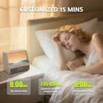 lampe réveil sunrise blanc écran digital sons lumière douce chambre coucher