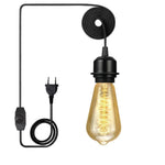 ampoule led e27 interrupteur rotatif câble noir prise eu 4.5m industriel ajustable
