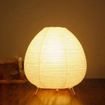 lampe table led moderne blanche papier gaufré chambre décoration intérieure affiches scènes marines
