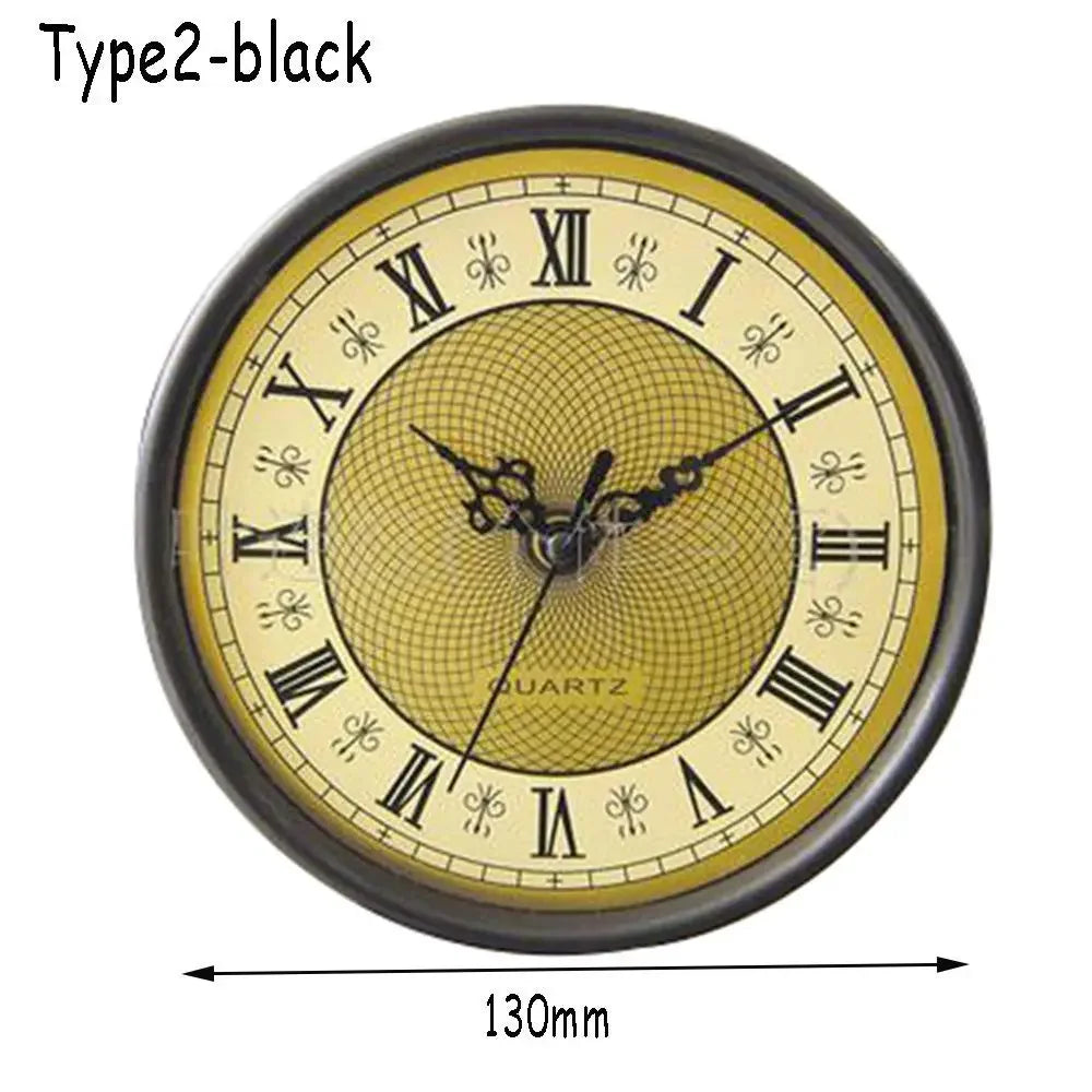 horloges murales classiques quartz blanc doré bronze números romains cadran lignes noires decoration florale