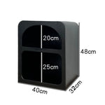 rangement moderne minimaliste table nuit meubles chambre coucher blanc jaune noir