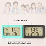 horloge électronique moderne température humidité alarme batterie 12 24h noir blanc rose