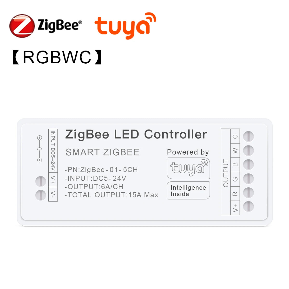 contrôleur led zigbee blanc moderne adhésif 1ch 2ch 3ch 4ch 5ch adaptateur puissance