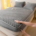 housse matelas épaisse polaire antiacariens matelassée orange foncé texture pointillés moderne douce 30cm haute