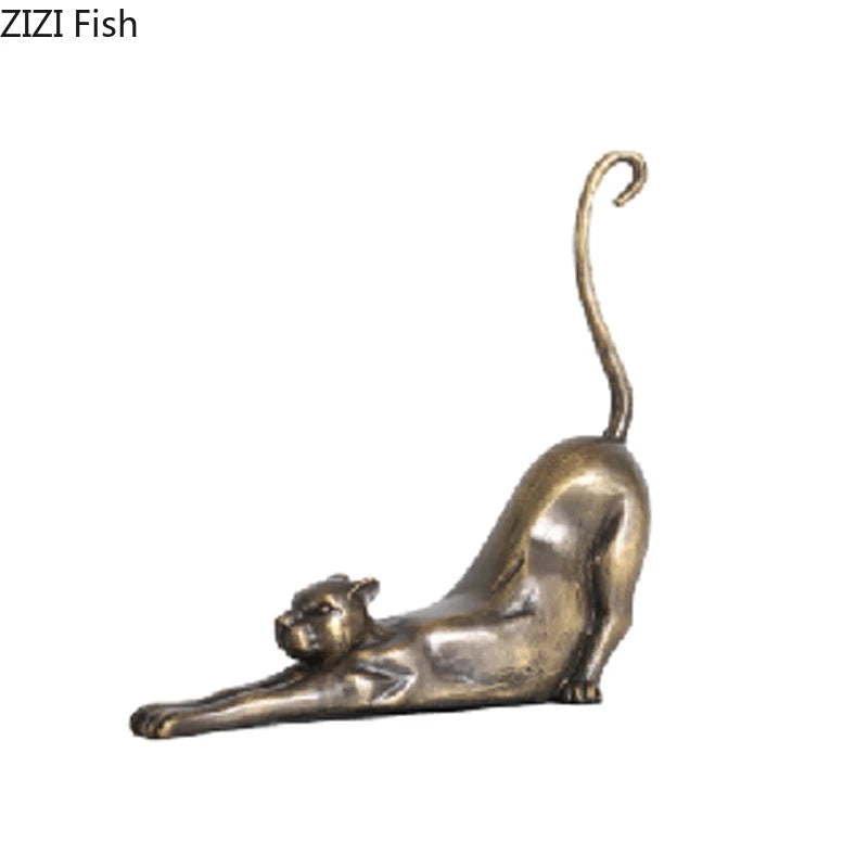 sculptures animales bronze métal finement détaillé art contemporain décoration intérieure moderne ornement esthétique minimaliste