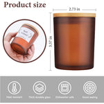 bougies parfumées marron translucides couvercle bambou moderne minimaliste étiquette souhaits flask huiles essentielles