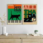 affiches rétro jazz graphiques abstrait clavier vinyle cadres salon chambre 30x40cm 40x60cm 55x80cm