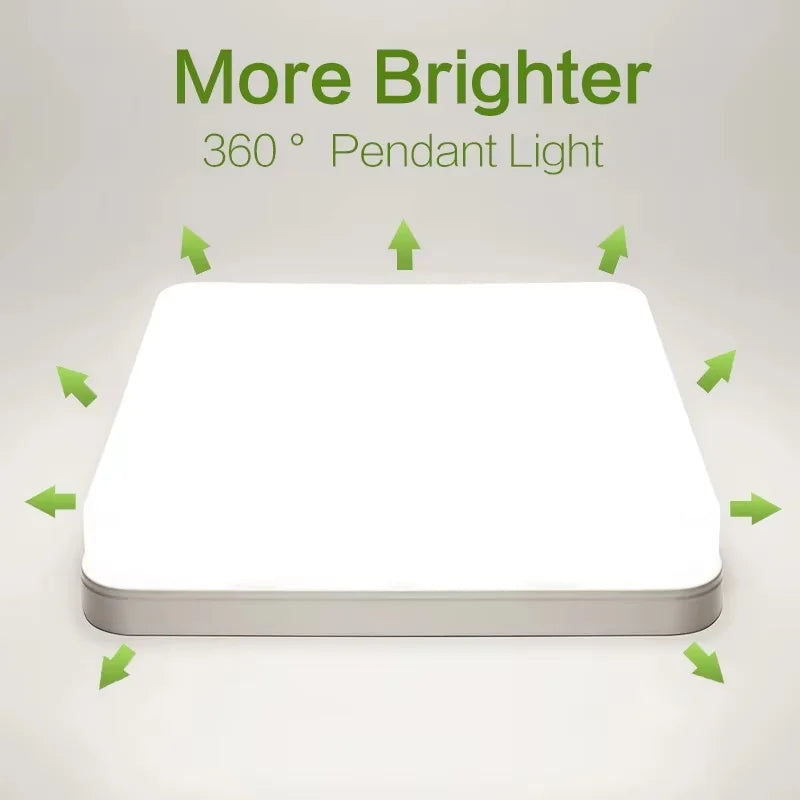 plafonnier led carré blanc moderne ultra fin luminaire cuisine chambre minimaliste mat