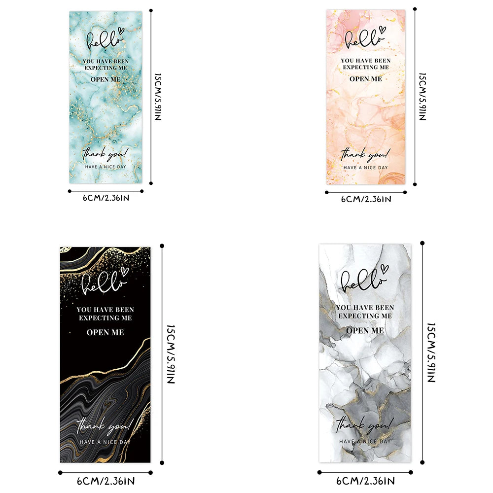 étiquettes adhésives autocollants décoratifs rose pâle noir gris marbré doré moderne élégants 50 pièces
