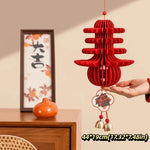 lanterne traditionnelle chinoise rouge mariage anniversaire noël papier plissé cloches dorées caractères chinois