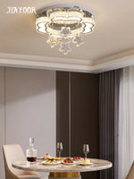 plafonnier moderne étoiles cristal blanc doré éclairage cuisine salle manger led changeable