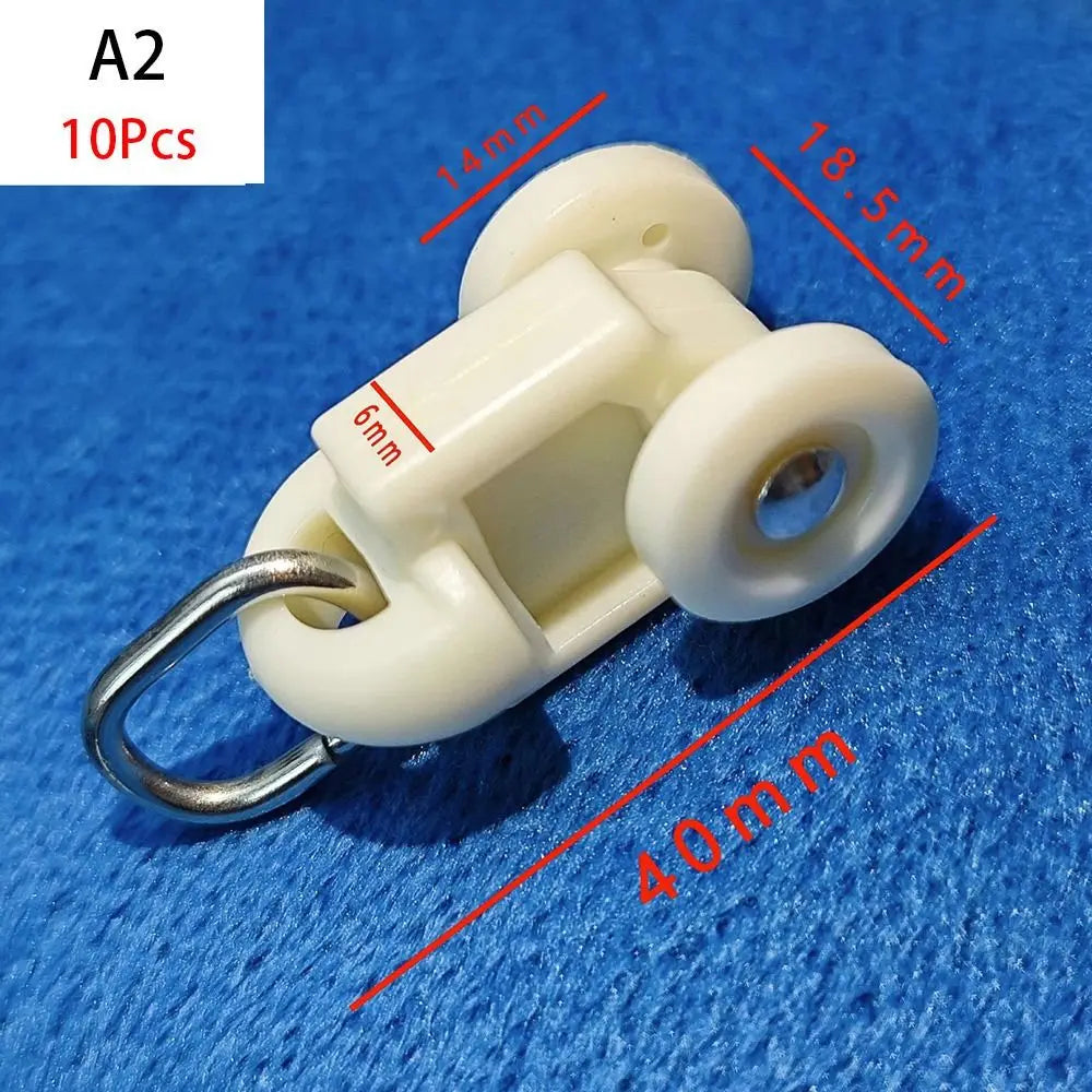 rouleaux rideaux blancs anneaux métalliques modernes quincailleries fixations poulies tringles curseurs roues mat inoxydables