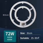 ampoule led module circulaire blanc moderne économie énergie contrôle distant aimant blanc chaud froid