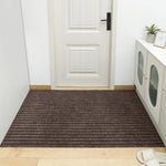 tapis moderne rayé gris rouge marron imperméable antidérapant lavable salon porte d'entrée